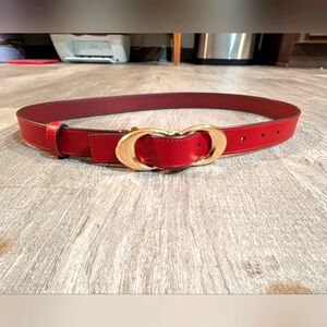 Red COACH Belt Small